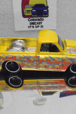 LOOSE HOT WHEELS YELLOW CUSTOM '67 CHEVY C10 TRUCK