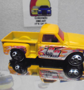 LOOSE HOT WHEELS YELLOW CUSTOM '69 CHEVY TRUCK