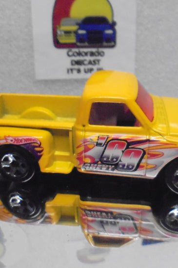 LOOSE HOT WHEELS YELLOW CUSTOM '69 CHEVY TRUCK