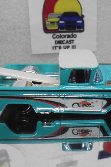 LOOSE HOT WHEELS TEAL w/SURFBOARDS CUSTOM '62 CHEVY TRUCK