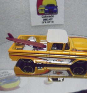 LOOSE HOT WHEELS YELLOW w/SURFBOARDS CUSTOM '62 CHEVY TRUCK