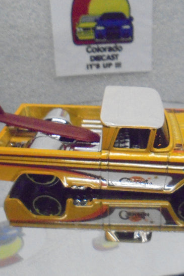 LOOSE HOT WHEELS YELLOW w/SURFBOARDS CUSTOM '62 CHEVY TRUCK