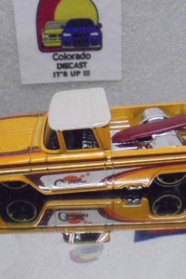 LOOSE HOT WHEELS YELLOW w/SURFBOARDS CUSTOM '62 CHEVY TRUCK