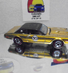 LOOSE HOT WHEELS ANNIVERSARY GOLD '68 MERCURY COUGAR w/REDLINES