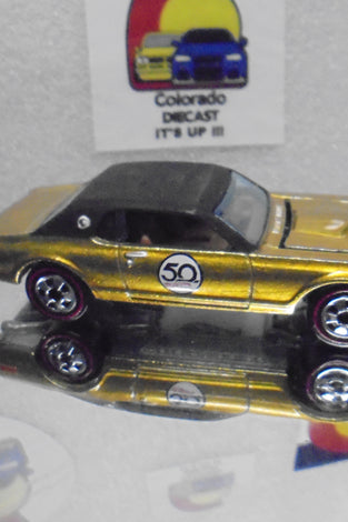 LOOSE HOT WHEELS ANNIVERSARY GOLD '68 MERCURY COUGAR w/REDLINES