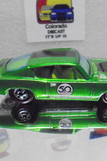 LOOSE HOT WHEELS ANNIVERSARY GREEN '68 HEMI BARRACUDA w/REDLINES