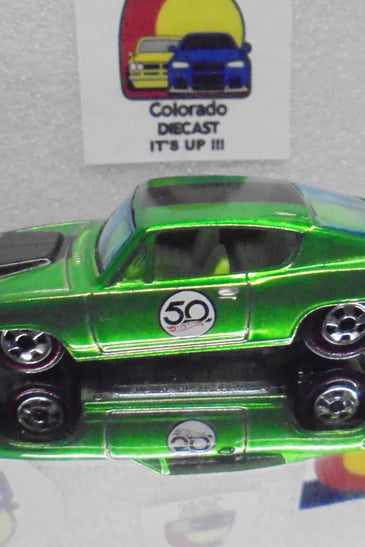 LOOSE HOT WHEELS ANNIVERSARY GREEN '68 HEMI BARRACUDA w/REDLINES