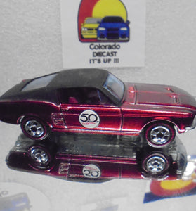 LOOSE HOT WHEELS ANNIVERSARY RED CUSTOM MUSTANG w/REDLINES