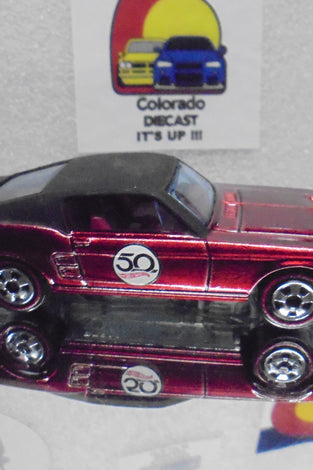 LOOSE HOT WHEELS ANNIVERSARY RED CUSTOM MUSTANG w/REDLINES