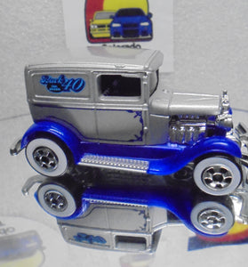 LOOSE HOT WHEELS SILVER/BLUE A-OK w/WHITWALLS