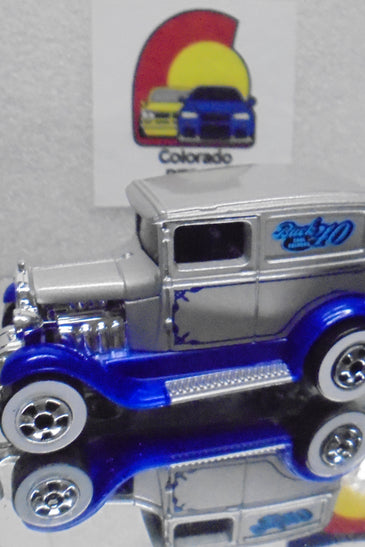 LOOSE HOT WHEELS SILVER/BLUE A-OK w/WHITWALLS