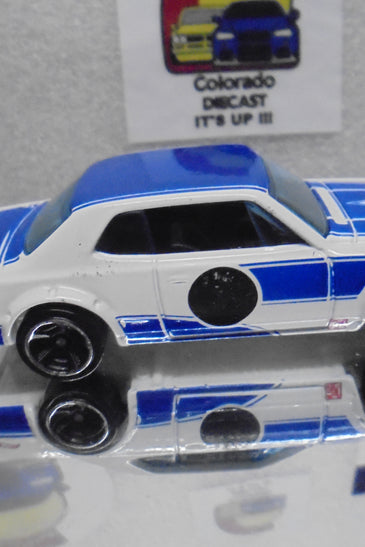 LOOSE HOT WHEELS BLUE/WHITE NISSAN SKYLINE 2000GT-R