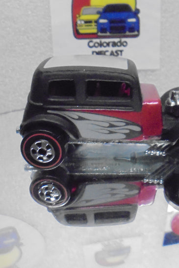 LOOSE HOT WHEELS BLACK '32 FORD VICKY w/REDLINES