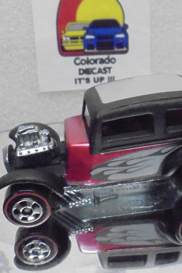 LOOSE HOT WHEELS BLACK '32 FORD VICKY w/REDLINES