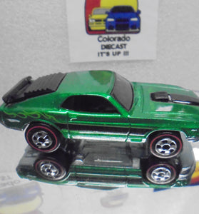 LOOSE HOT WHEELS GREEN '70 MUSTANG MACH 1 w/REDLINES