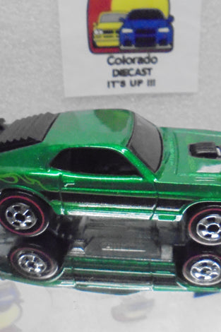 LOOSE HOT WHEELS GREEN '70 MUSTANG MACH 1 w/REDLINES