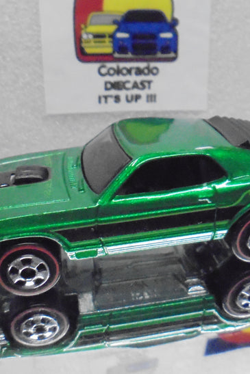LOOSE HOT WHEELS GREEN '70 MUSTANG MACH 1 w/REDLINES