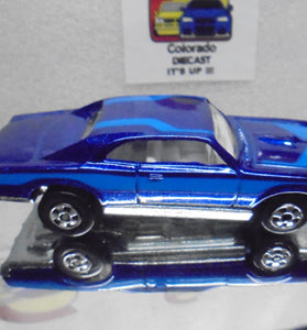 LOOSE HOT WHEELS BLUE '67 PONTIAC GTO w/BLACKWALLS