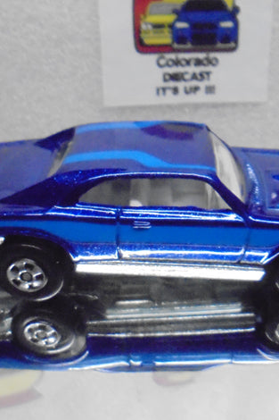 LOOSE HOT WHEELS BLUE '67 PONTIAC GTO w/BLACKWALLS