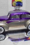 LOOSE HOT WHEELS PURPLE/GOLD FAT FENDERED '40 w/WHITEWALLS