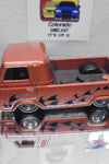 LOOSE HOT WHEELS BROWN 60'S FORD ECONOLINE PICKUP w/REAL RIDERS