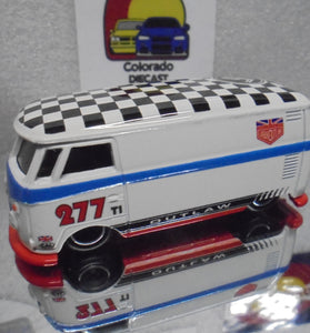 LOOSE HOT WHEELS WHITE URBAN OUTLAW VOLKSWAGEN T1 PANEL BUS w/RR'S