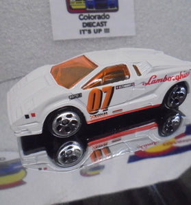 LOOSE HOT WHEELS WHITE LAMBORGHINI COUNTACH w/5 SPOKES