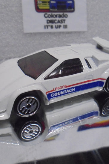 LOOSE HOT WHEELS WHITE LAMBORGHINI COUNTACH w/ULTRA HOTS