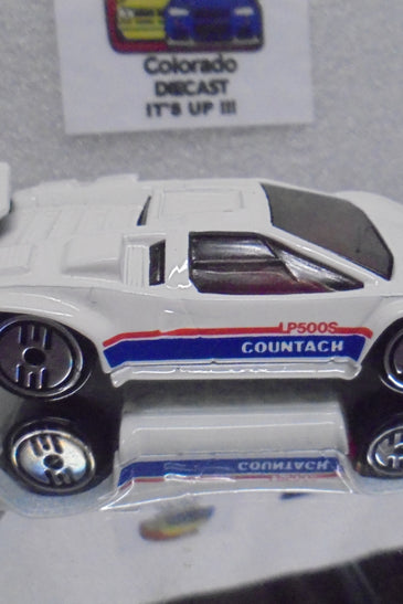 LOOSE HOT WHEELS WHITE LAMBORGHINI COUNTACH w/ULTRA HOTS