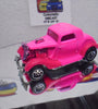 LOOSE HOT WHEELS PINK 3-WINDOW '34 FORD w/7 SPOKE WHEELS