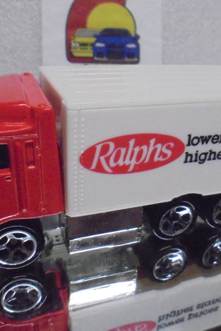 LOOSE HOT WHEELS RED/WHITE RALPH'S HIWAY HAULER