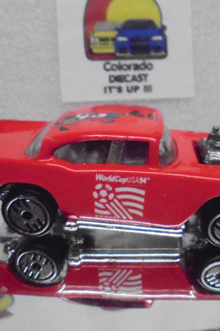 LOOSE HOT WHEELS RED OLYMPICS '57 CHEVY BEL AIR w/ULTRA HOTS