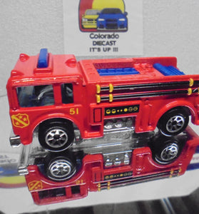 LOOSE HOT WHEELS RED FIRE EATER FIRE ENGINE w/7 SPOKE WHEELS