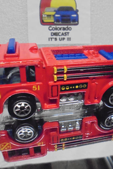 LOOSE HOT WHEELS RED FIRE EATER FIRE ENGINE w/7 SPOKE WHEELS