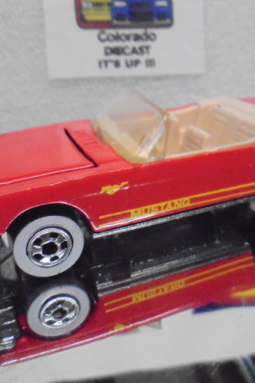 LOOSE HOT WHEELS RED '65 MUSTANG CONVERTIBLE w/WHITEWALLS