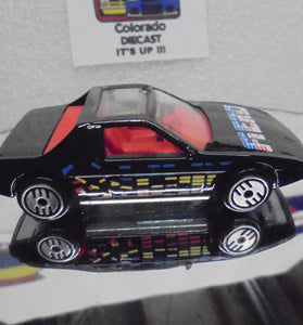 LOOSE HOT WHEELS BLACK PONTIAC FIERO 2M4 w/ULTRA HOTS