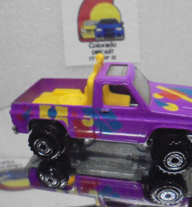LOOSE HOT WHEELS PURPLE CHEVY PLOW TRUCK