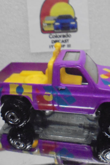 LOOSE HOT WHEELS PURPLE CHEVY PLOW TRUCK