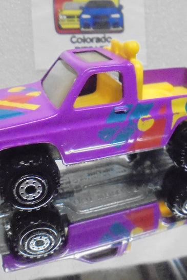 LOOSE HOT WHEELS PURPLE CHEVY PLOW TRUCK