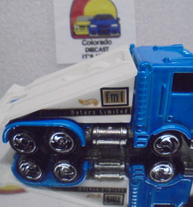 LOOSE HOT WHEELS BLUE FISCHER MOTORS LIMITED RAMP TRUCK