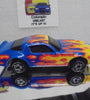 LOOSE HOT WHEELS BLUE w/FLAMES CAMARO Z-28 w/SCREECHER WHEELS