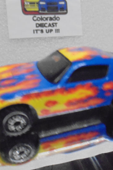 LOOSE HOT WHEELS BLUE w/FLAMES CAMARO Z-28 w/SCREECHER WHEELS