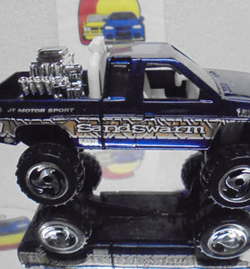 LOOSE HOT WHEELS BLUE SAND SWARM NISSAN HARDBODY TRUCK