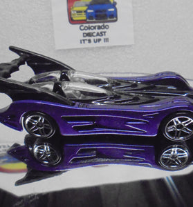 LOOSE HOT WHEELS PURPLE BHATMOBILE w/PR5 SPOKES