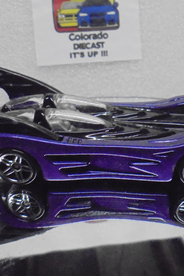 LOOSE HOT WHEELS PURPLE BHATMOBILE w/PR5 SPOKES