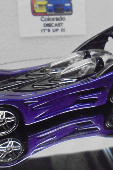 LOOSE HOT WHEELS PURPLE BHATMOBILE w/PR5 SPOKES
