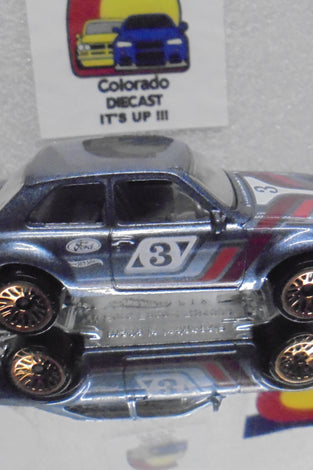 LOOSE HOT WHEELS STEEL BLUE '70 FORD ESCORT RS1600