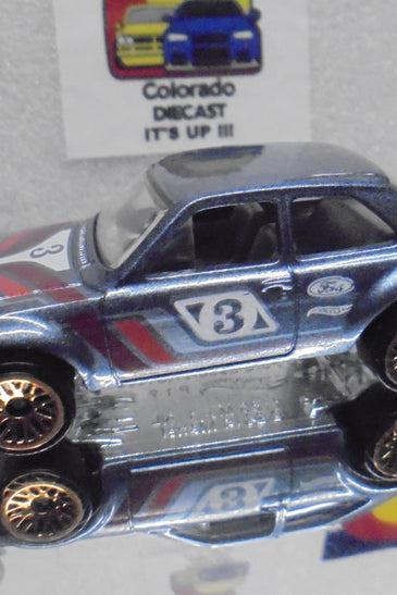 LOOSE HOT WHEELS STEEL BLUE '70 FORD ESCORT RS1600