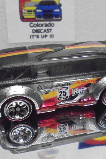 LOOSE HOT WHEELS BLACK VOLKSWAGEN T1 GT-R ID CAR