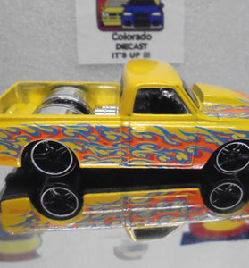 LOOSE HOT WHEELS YELLOW w/FLAMES '67 CHEVY C10 TRUCK